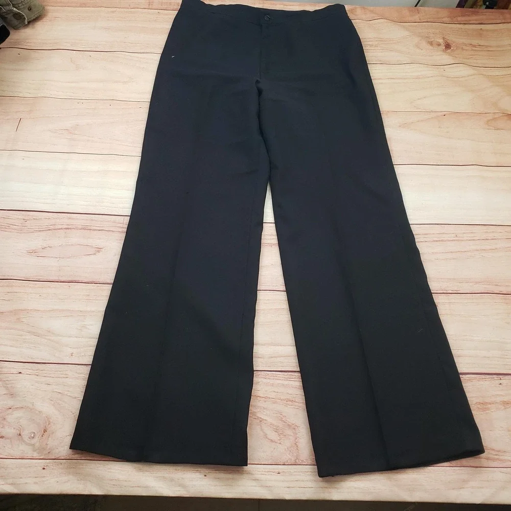 Levis Pants Womens Medium Black Wide Leg Dress‎ Trousers Career Office Slacks